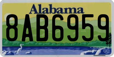 AL license plate 8AB6959