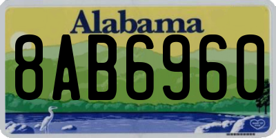 AL license plate 8AB6960