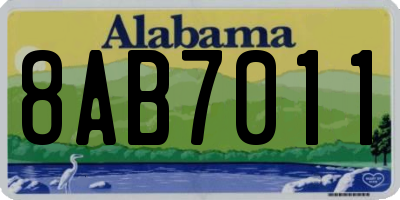 AL license plate 8AB7011