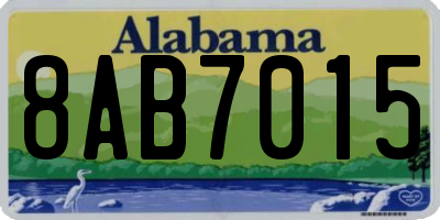 AL license plate 8AB7015