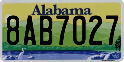 AL license plate 8AB7027