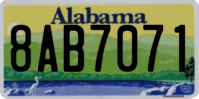 AL license plate 8AB7071