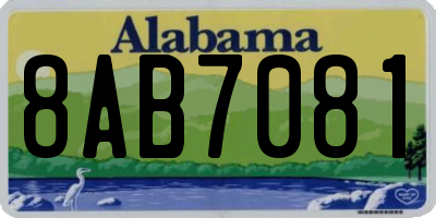 AL license plate 8AB7081