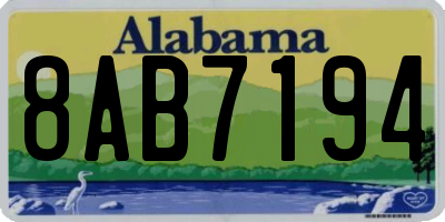 AL license plate 8AB7194