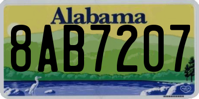 AL license plate 8AB7207