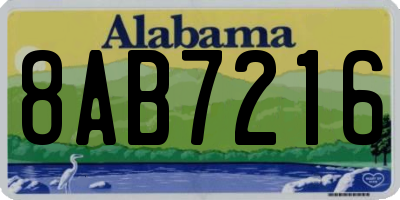 AL license plate 8AB7216