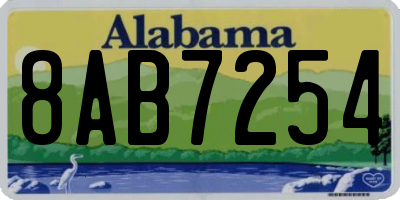 AL license plate 8AB7254