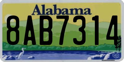 AL license plate 8AB7314