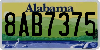 AL license plate 8AB7375