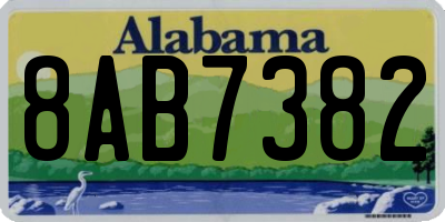 AL license plate 8AB7382