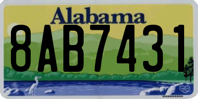 AL license plate 8AB7431