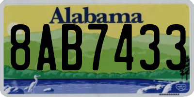 AL license plate 8AB7433