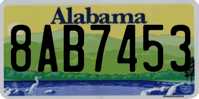 AL license plate 8AB7453