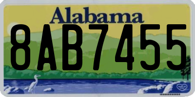 AL license plate 8AB7455