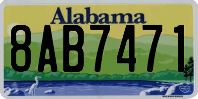AL license plate 8AB7471