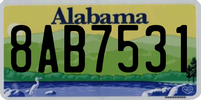 AL license plate 8AB7531