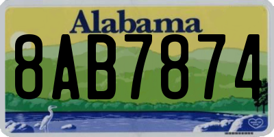 AL license plate 8AB7874
