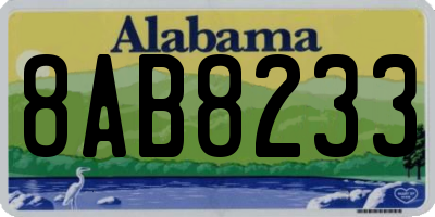 AL license plate 8AB8233