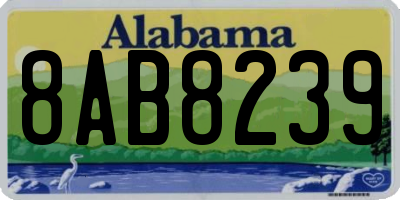 AL license plate 8AB8239