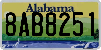 AL license plate 8AB8251