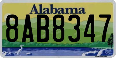 AL license plate 8AB8347