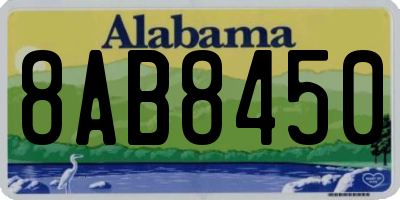AL license plate 8AB8450