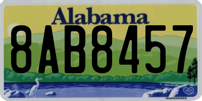AL license plate 8AB8457