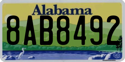 AL license plate 8AB8492