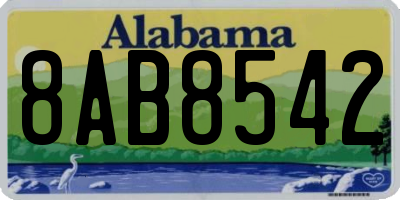 AL license plate 8AB8542