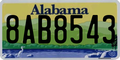 AL license plate 8AB8543