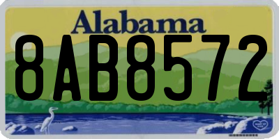 AL license plate 8AB8572