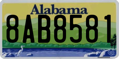 AL license plate 8AB8581
