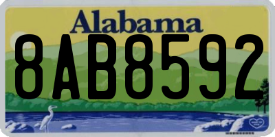 AL license plate 8AB8592