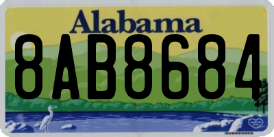 AL license plate 8AB8684