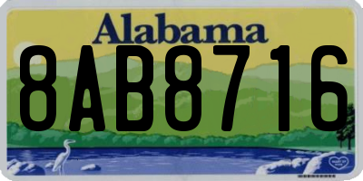 AL license plate 8AB8716