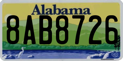 AL license plate 8AB8726