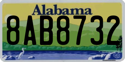AL license plate 8AB8732