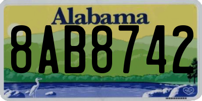 AL license plate 8AB8742