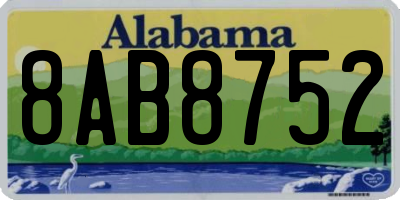 AL license plate 8AB8752