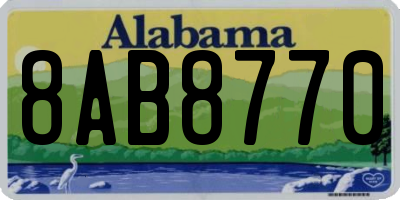AL license plate 8AB8770