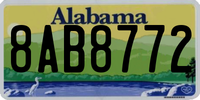 AL license plate 8AB8772