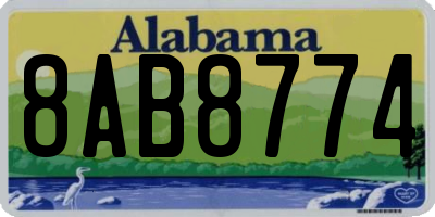 AL license plate 8AB8774
