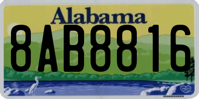 AL license plate 8AB8816