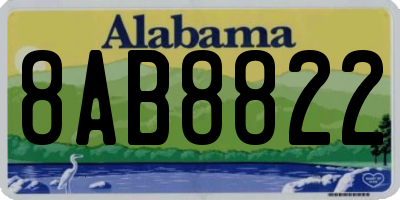 AL license plate 8AB8822