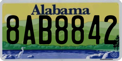AL license plate 8AB8842