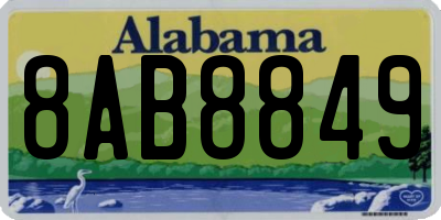 AL license plate 8AB8849