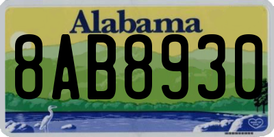 AL license plate 8AB8930