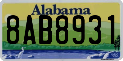 AL license plate 8AB8931