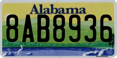 AL license plate 8AB8936