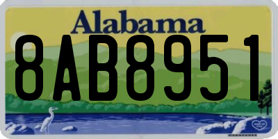 AL license plate 8AB8951